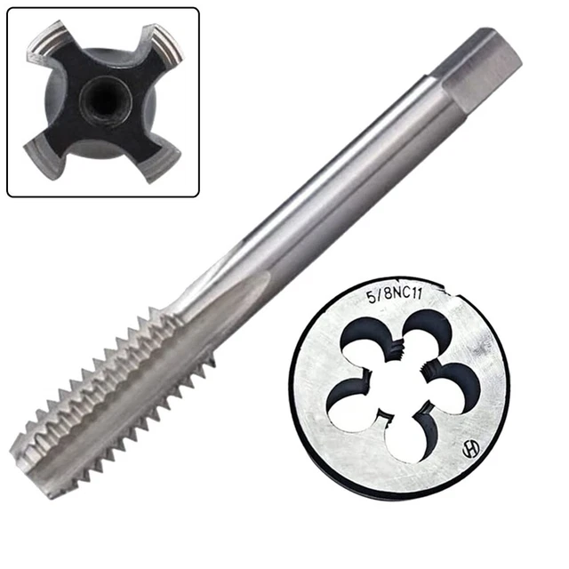 Ensemble de robinets et de matrices filetés pour machine polyvalent 58 11 UNC p