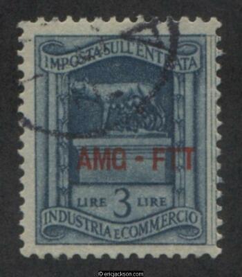 Trieste Industry & Commerce Revenue Stamp, FTT IC100 left stamp, used, VF