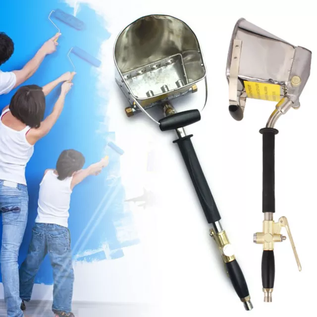 Cement Mortar Sprayer Hopper 4 Jet Paint Wall Concrete Tool Gun Spray Handle USA