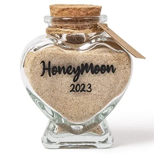Honeymoon Sand Keepsake Jar 2023，Bridal 1.Heart shaped Honeymoon Jar-2023