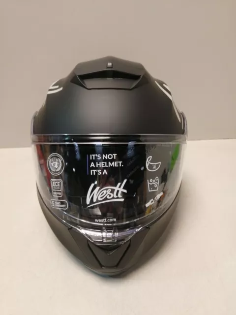 Motorradhelm Westt Klapphelm Flip up Motorradhelm Integralhelm Herren Damen XL