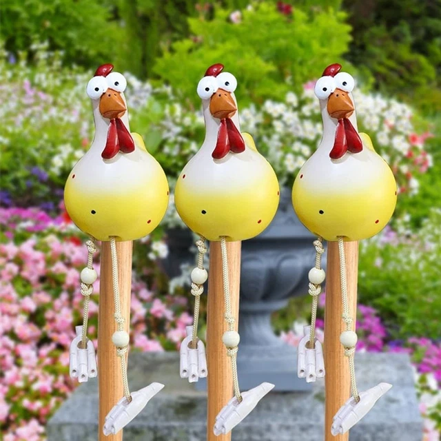 Lustiges Tier Rasenornament hängende Füße Huhn Gartendekor Huhn Statue