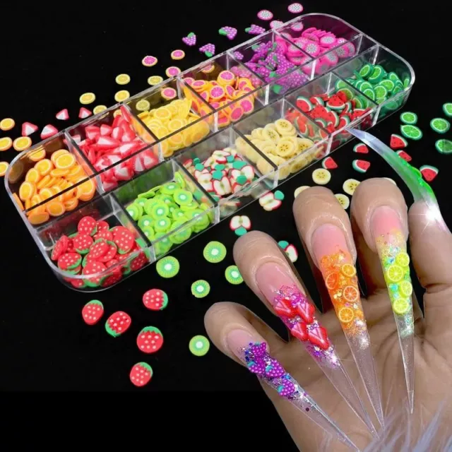 Dive Dans Douceur avec Notre 3D Fruit Art Ongles Motif