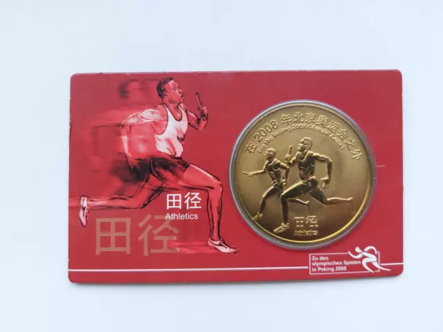 1 Medaille Gedenkprägung (Athletics) Olympische Spiele 2008 in Peking