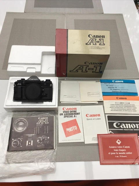 appareil photo argentique canon A1 neuf jamais servi sans objectif 
