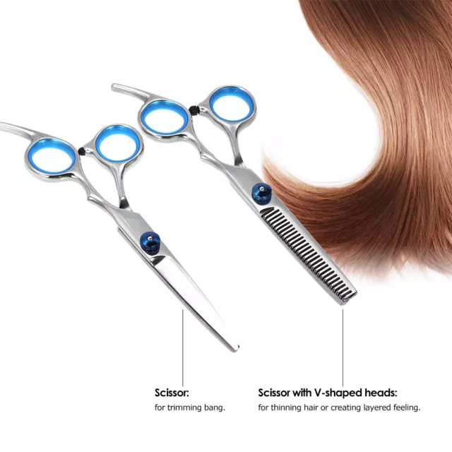 7pcs Professional Hair Cutting Schere Set Friseurschere HaarverdüNnung Kit M0A2 3