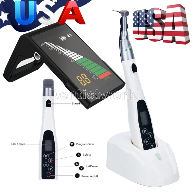 Dental 16:1 Cordless Endo Motor Contra Angle/Endodontics Root Canal Apex Locator