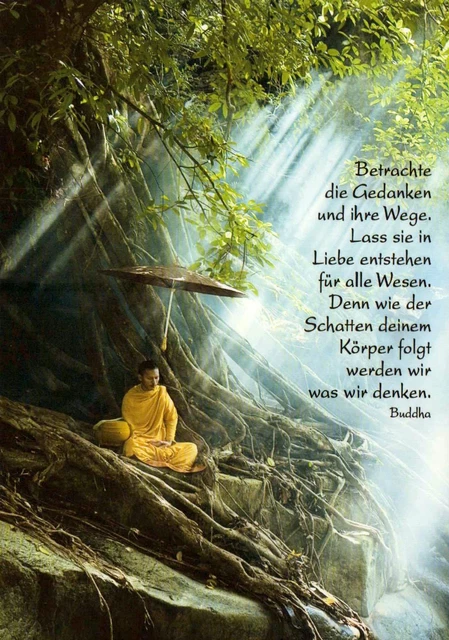 Postkarte Sprüche Betrachte die Gedanken und ihre Wege ...