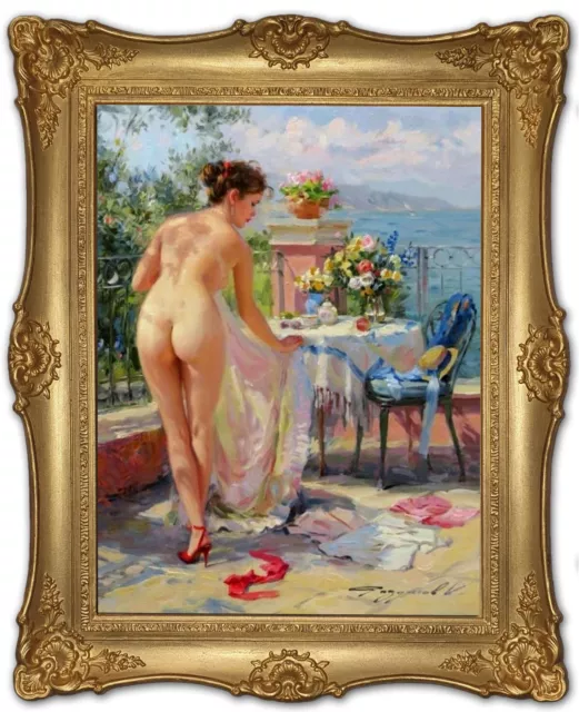 Frau Erotik Akt Nude art Bild 40x50 mit Silver Rhamen  Woman Erotic ER351