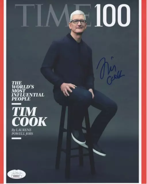 Tim Cook Signed 8x10 Photo JSA LOA #XX83913 GRADED A 10! Apple CEO Time Magazine