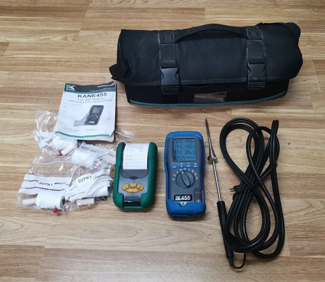 KANE 455 FLUE Gas Combustion Analyser Kit With Printer, Needs