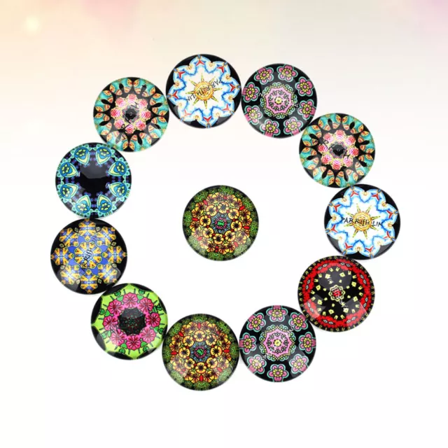 Mosaic Tiles for Crafts Glass Cabochons Jewelry Making Round