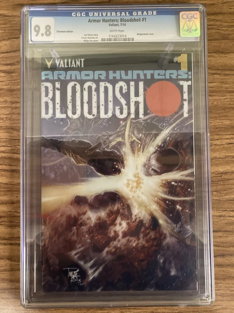 VALIANT Armor Hunters: BLOODSHOT #1 CGC Graded 9.8. Wraparound Chromium Variant