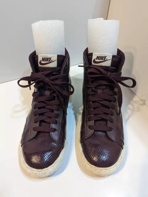 Nike Blazer Mid Leather Premium Sneakers Purple Snake Skin 685225-600 Womens 7.5 3