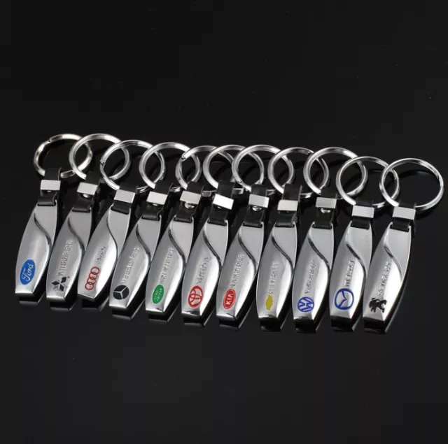 Tear Drop Metal 10D Car Logo Chrome Key Chain Keyring Fob Gift Special Edition