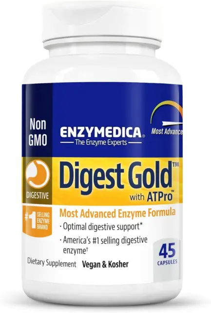 Enzymedica Digest Or 45 Capsules, Digestion,Énergie,Indigestion,Ballonnement