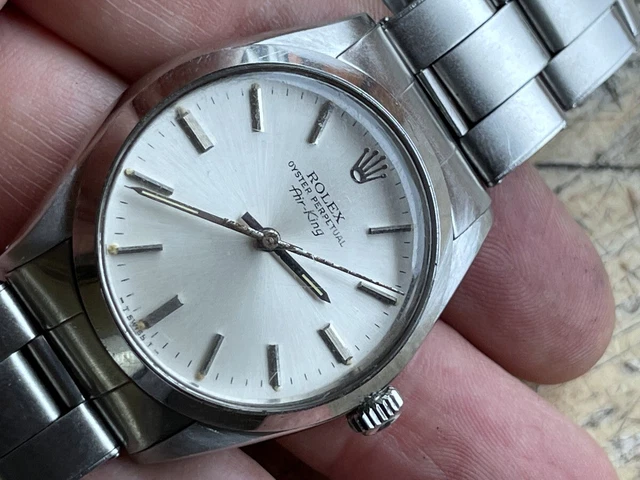 1978 ROLEX OYSTER Perpetual Air King 5500 Quadrante Originale Inox