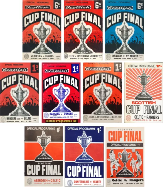 Scottish Cup Final Prgramme Cover Fridge Magnet 1960 To 1969