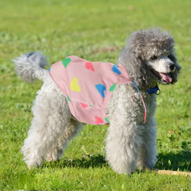 Arnés para perro Ropa para mascotas Vestido de verano Floral bordado Cachorro Chaleco rosa Xs Amor