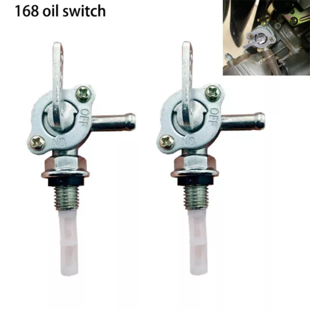 2x 1/4" M10x1.25 Gas Tank Switch Fuel Tank Tap Gas Petcock For Most Motorcycle