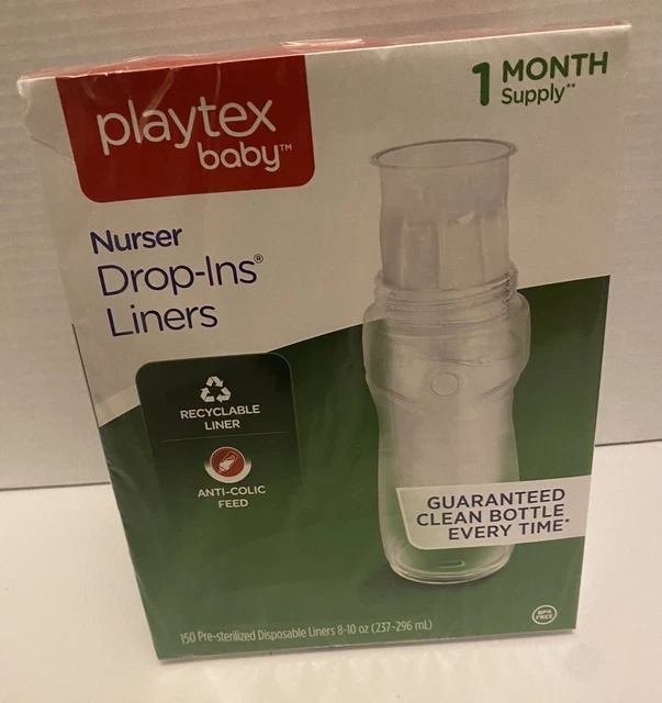 Playtex Baby Nurser Drop-Ins Liners 8-10 Ounce | New & Sealed | 150 Count