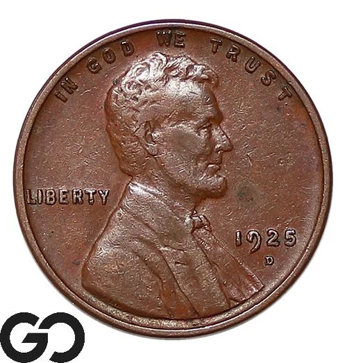 1925-D Lincoln Cent Wheat Penny, Choice XF++ Better Date ** Free Shipping!