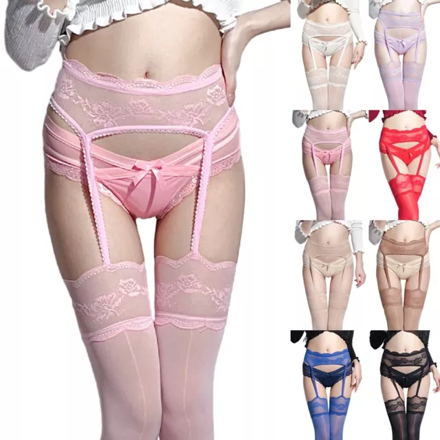 Sexy and Seductive Thigh High Stockings with Garter Belt Women's Lingerie