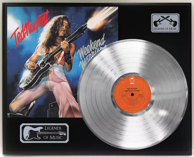 Ted Nugent - Weekend Warriors Silver LP Record Plaque Display