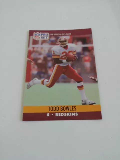 Todd Bowles Washington Redskins 1990 Pro Set #661 Rookie NFL Trading Card