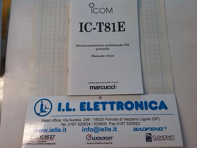 Manuel D'instructions ICOM GP-22 - Version Italienne - Neuf Sous Blister
