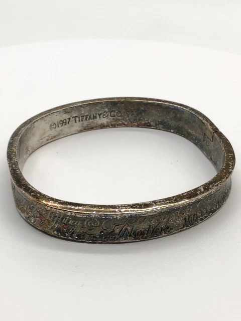 PULSERA CON BISAGRAS Tiffany Nueva York, 5ta avenida Script