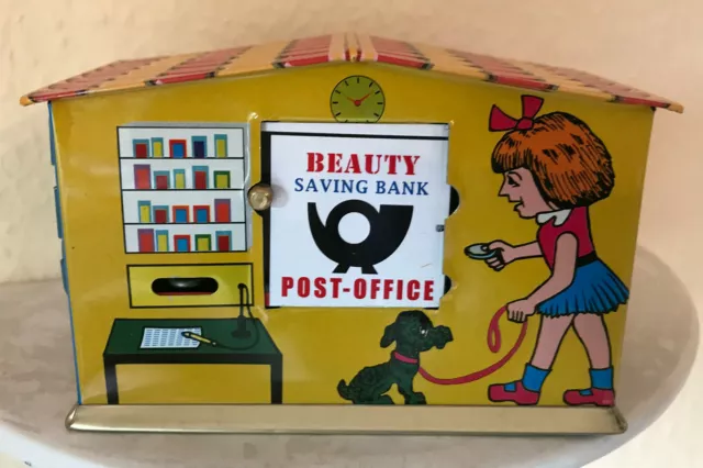 Blechspielzeug Post Office Bank mit Mechanik neu Blechspielzeug Post Office Bank mit Mechanik neu