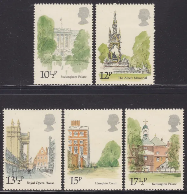 1980 GB London Landmarks SG 1120-1124 Set di 5 francobolli MH MM con cerniera GB