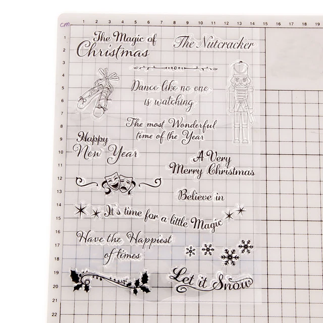 Weihnachtssatz Silikon durchsichtig Stempel Sammelalbum Prägekarte Album Handwerk 2