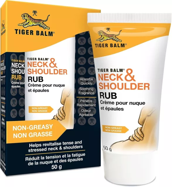 Tiger Balm Crème Neck Shoulder Réduit Tension Fatigue Nuque Epaule Massage 50g