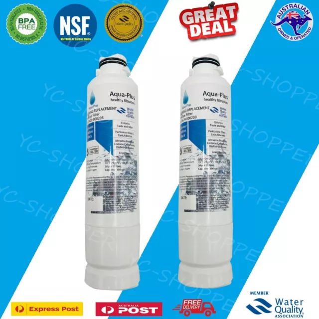 2 x Samsung DA29-00020B Water Filter SRF679SWLS SRF680CDLS SRF719DLS