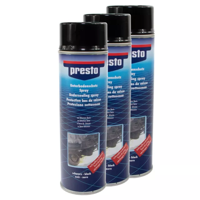 Presto 3x 500 ML Gbstv Protection Anti-encastrement Spray Bitume Noir DC306017