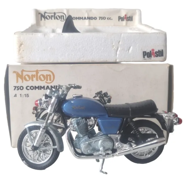 Polistil Diecast 1:15 Norton Commando 750 CC Motor bike Motorcycle Toy Model 2