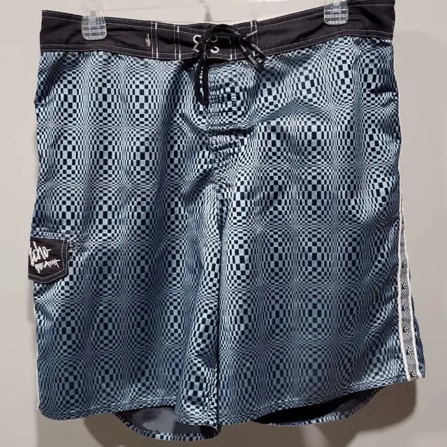 QUIKSILVER ECHO BEACH Board Shorts Men Size 38 Blue Retro Vintage Y2K ...