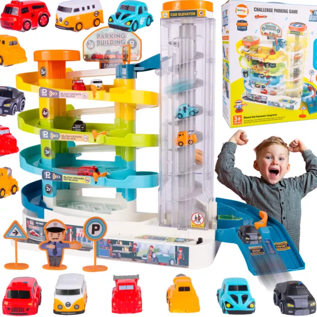 PLAYTIVE® RACERS PARKHAUS inkl. 3 Fahrzeuge Parkgarage Kinder Spielzeug EUR  49,99 - PicClick DE