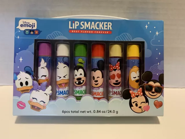 Disney Emoji Lip Smacker Lip Balm Mickey Minnie Donald Daisy Pluto Goofy