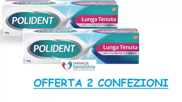 POLIDENT LUNGA TENUTA ADESIVO PROTESI 40g - OFFERTA 2 CONFEZIONI