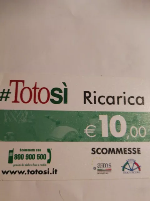Carta Ricaricabile Totò Si 10 Euro Usata