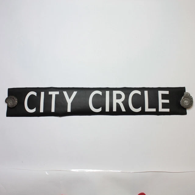 City Circle Bus Jalousie Ziel Vintage 1975 Siebdruck Leinen Midlands