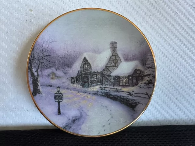 Bradford Exchange Thomas Kinkade Enchanted Seasons Mini Plates 2 In Box - 2191A