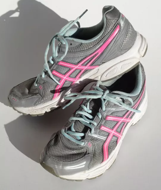 Womens Asics Gel Contend 3 Silver Aqua Coral Running Shoes Shoes 10 M