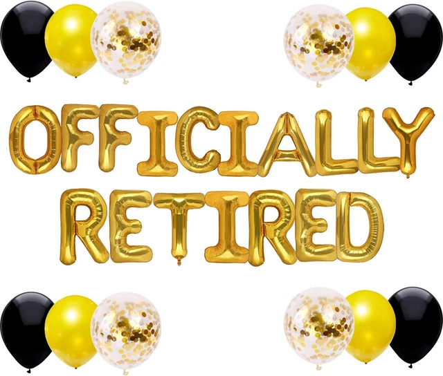24 Palloncini Pensione Oro E Nero - Decorazione Festa Pensionamento Con Frasi Italiane | Idee Regalo Per Uomo E Donna - Foto 5