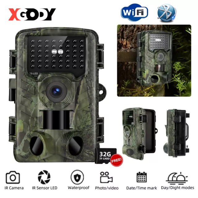 XGODY Wild-Vision - Wildkamera Fotofalle Full HD Bewegungsmelder Nachtsicht