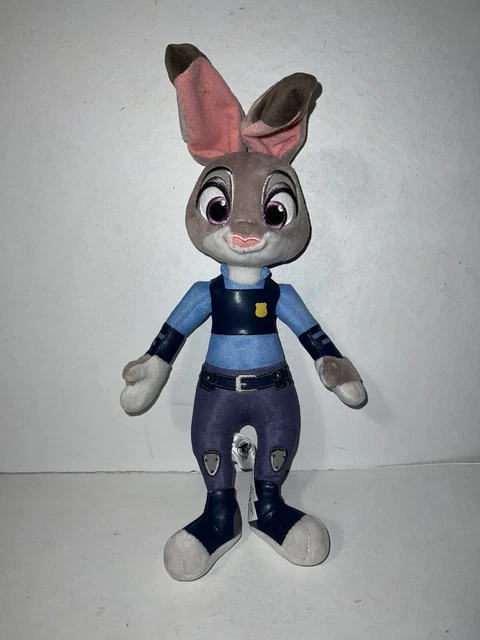 DISNEY STORE ZOOTOPIA Judy Hopps Plush Police Officer Cop Bunny Rabbit ...