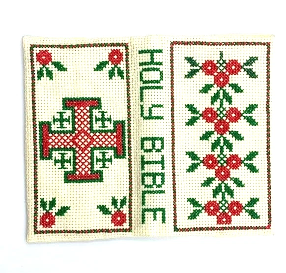 Unique Embroided Holy Bible Cover - Multicolor Handmade Book Cover- Bethlehem